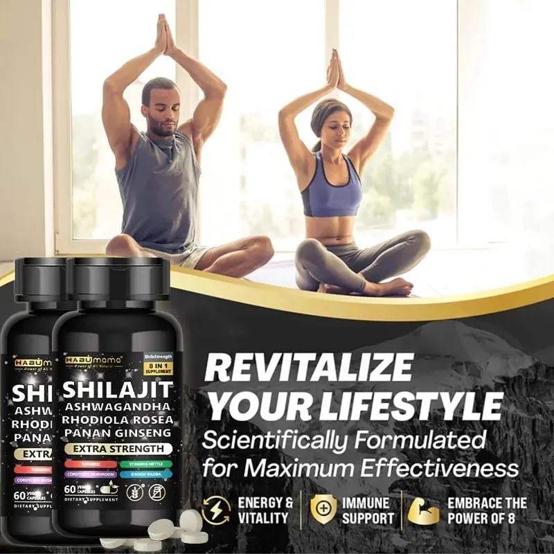 Natural Powerful Male Supplement with Shilajit Ashwagandha & Ginseng Extract