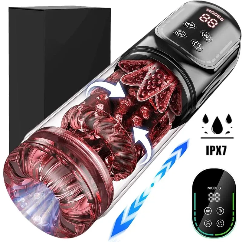 Automatic Male Masturbator Telescopic Rotation Vagina Masturbation Equipment Sex Toys for Men Goods for Adults Piston Mastubator