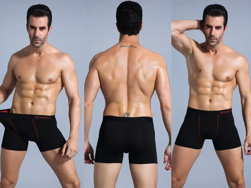4st bomullsboxers för män underkläder högkvalitativa herrtrosor Klassiska män kalsonger Shorts Brev midjeband Boxershorts