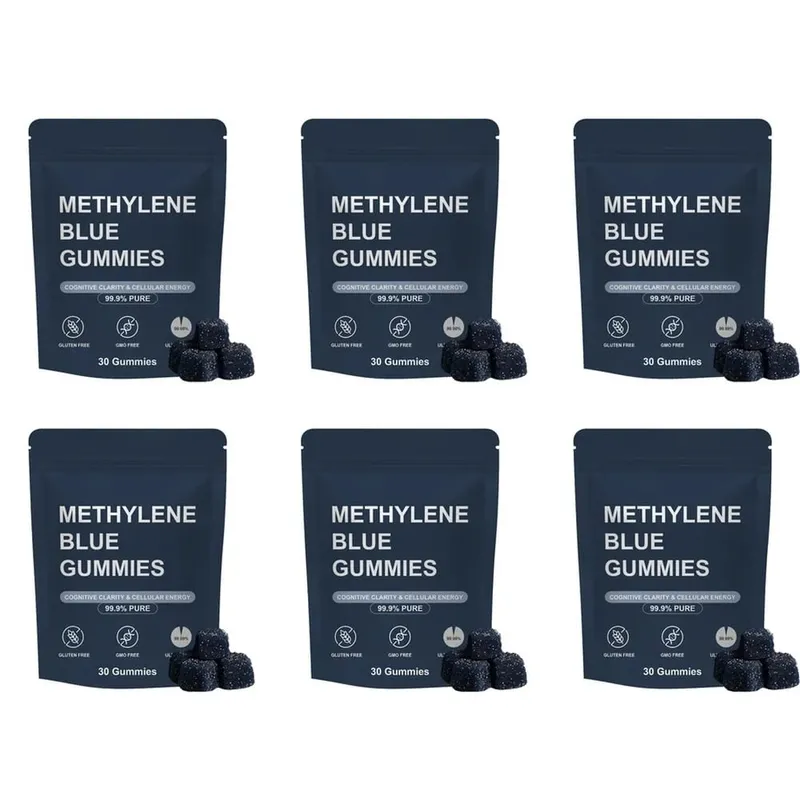 Methylene Blue Gummies with Benfotiamine Alpha Lipoic Acid Vitamin B6 & B12 for Mental Clarity and Nerve Health - 30 Gummies