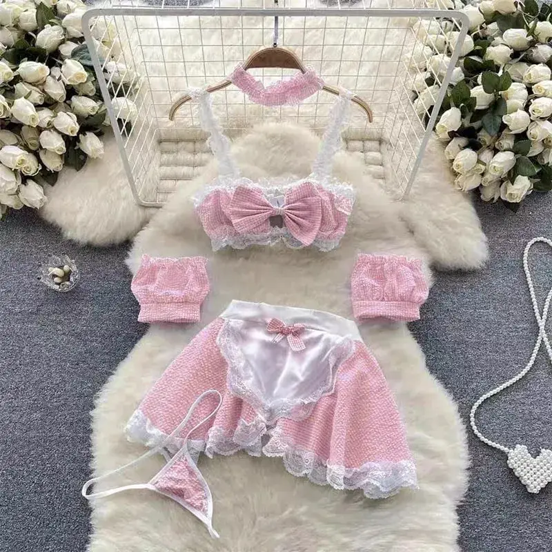 Sevimli Gri Tavşan kulaklık Üst Seksi Backless Slim Fit Bodysuit Zip Kolsuz Kadın Seksi Erotik Iç Çamaşırı Tavşan Cosplay Tulum