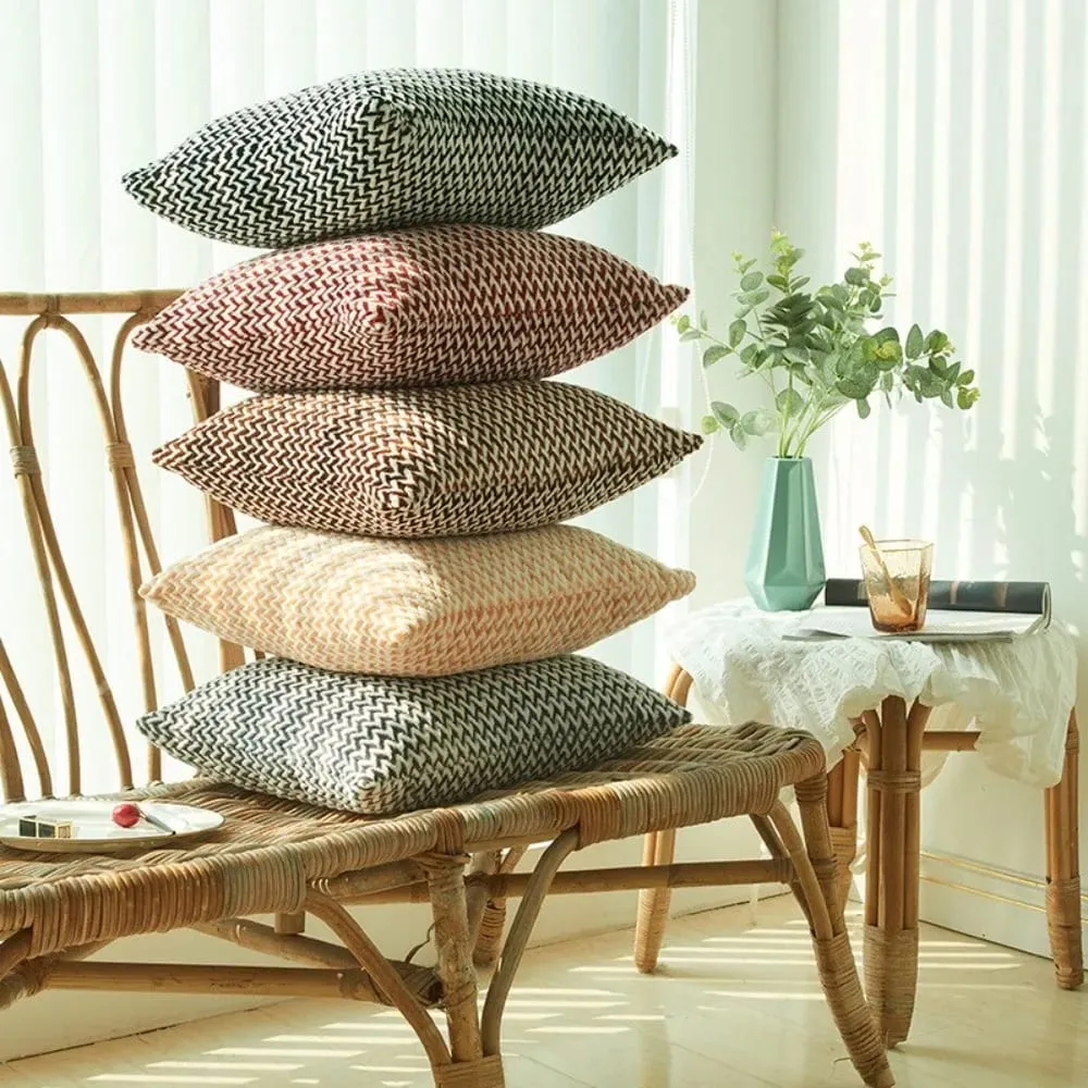 Simple Double-sided Plush Cushion Cover 18x18 Inch Soft Decorative Throw Pillow Case for Home Living Room Sofa Car