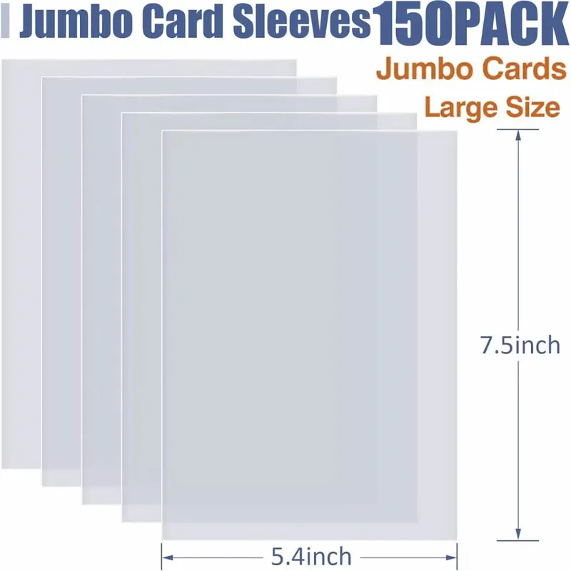 Jumbo Cards Sleeves L Xl Large Size Transparent Card Holder Protector For Tcg Mtg Game Sport Cards Oversized Trading Card Photo