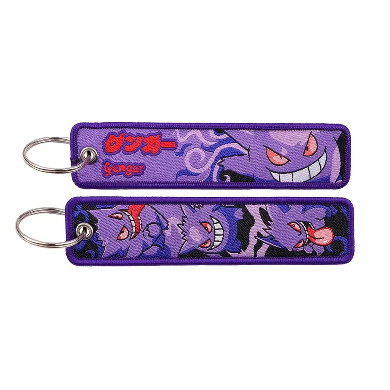 HOT Koop Pokémon Anime Monsters Sleutelhanger voor Auto Rugzak Sleutelhouders Borduren Sleutelhangers Sleutel Tag Jet Tag Accessoires Gif 1pcts