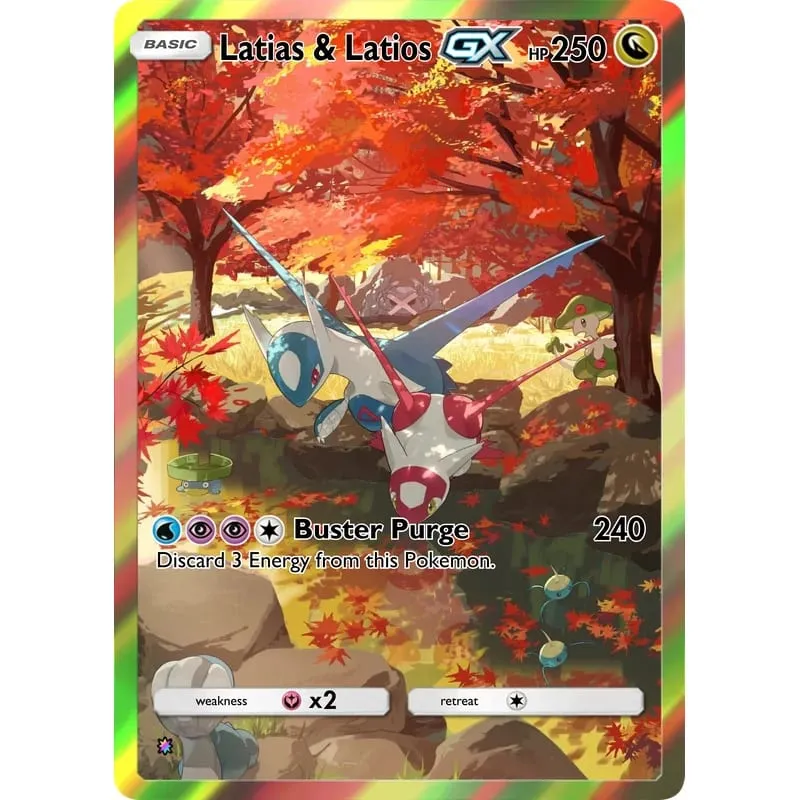 5Pcs Mixed Trading Cards Set Lugia Mew Ho-Oh Latias Latios Mimikyu Full Art Holographic Collectible Game Cards Gift