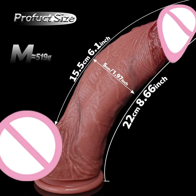 Huge Thick Realistic Dildo Girthy XXL Big With Large Suction Cup Dual Density Silicone Vagina Anal Play Sex Toys Men Women Gay M