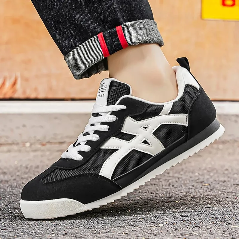 Casual Sneakers Men Shoes Anti-slip Low-top Outdoor Sports Shoes Men Lace-up Comfortable Soft Breathable Lightweight Shoes Men