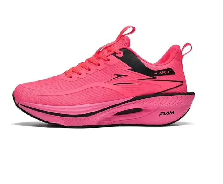 Men Running Shoes Carbon Plate Cushioned Anti Slip Breathable Mesh Athletic Sneakers for Women Marathon Training Tennis Sports
