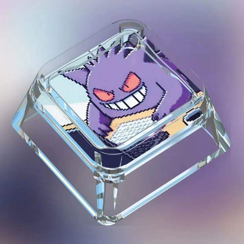 Creative Workman Style Pokémon Doll Transparent Single Keycap Cartoon Cute Snorlax Pikachu Cross Axis Mechanical Keyboard Keycap