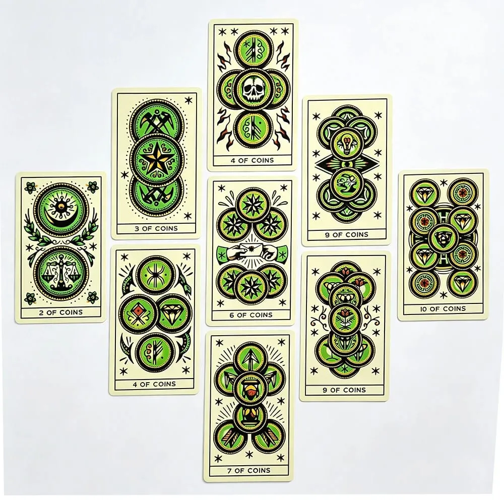 The Tattoo Tarot Cards A 78 Deck Oracle English Visions Divination Edition Borad Playing Games Great For Beginners Party Games