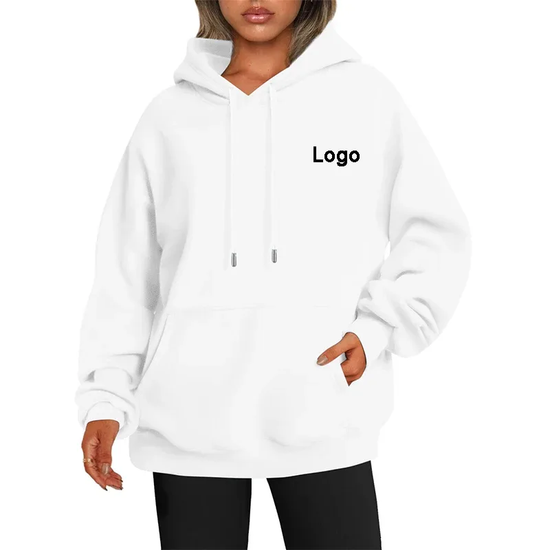 Customized Oversize Hoodies Women Fashion Printed Loose Long Sleeve Shoulder Drop Cuff Sweathsirts Streetwear Pullovers Sudadera