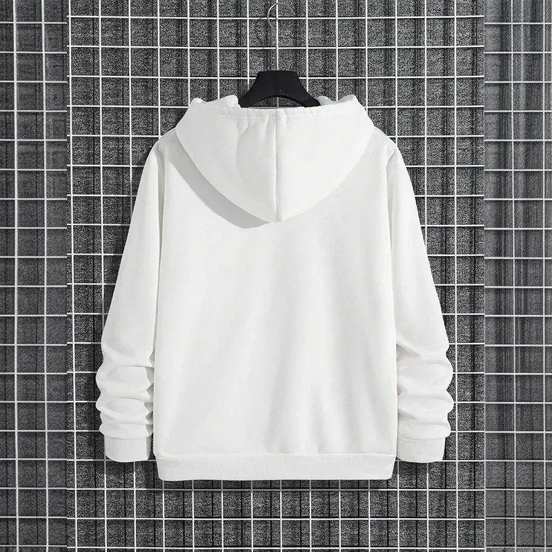 Black Letter Print Hoodies for Man Autumn Winter Hot Sale High Quality Hooded Sweatshirt Home Outdoor Casual Sport Warm Pullover