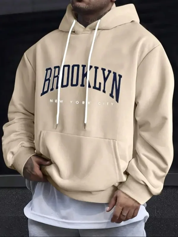 Hot selling new men's autumn fashion letter print comfortable and soft hoodie outdoor urban sports casual wear