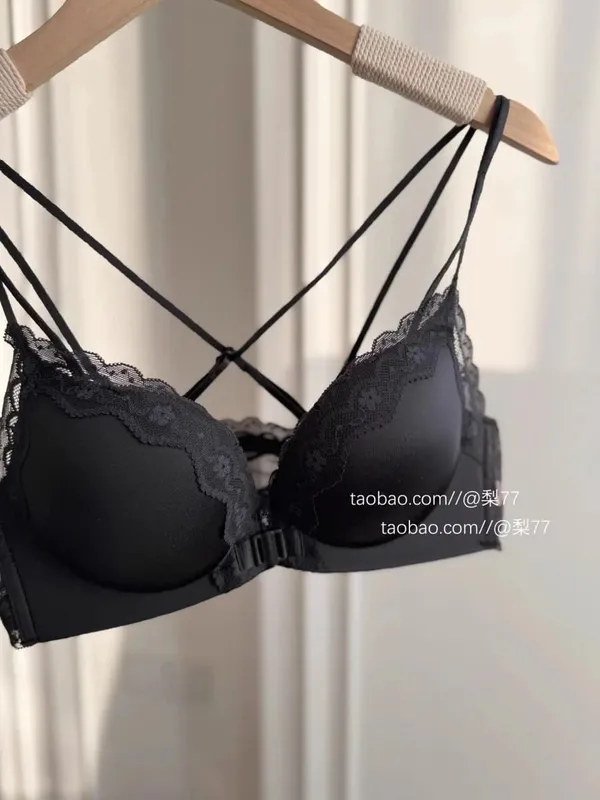 Leopard Print Front Button Bra Set Push Up Petite Women Backless Sexy Lingerie for Party Gathering Enhance Bust Show Larger S-XL