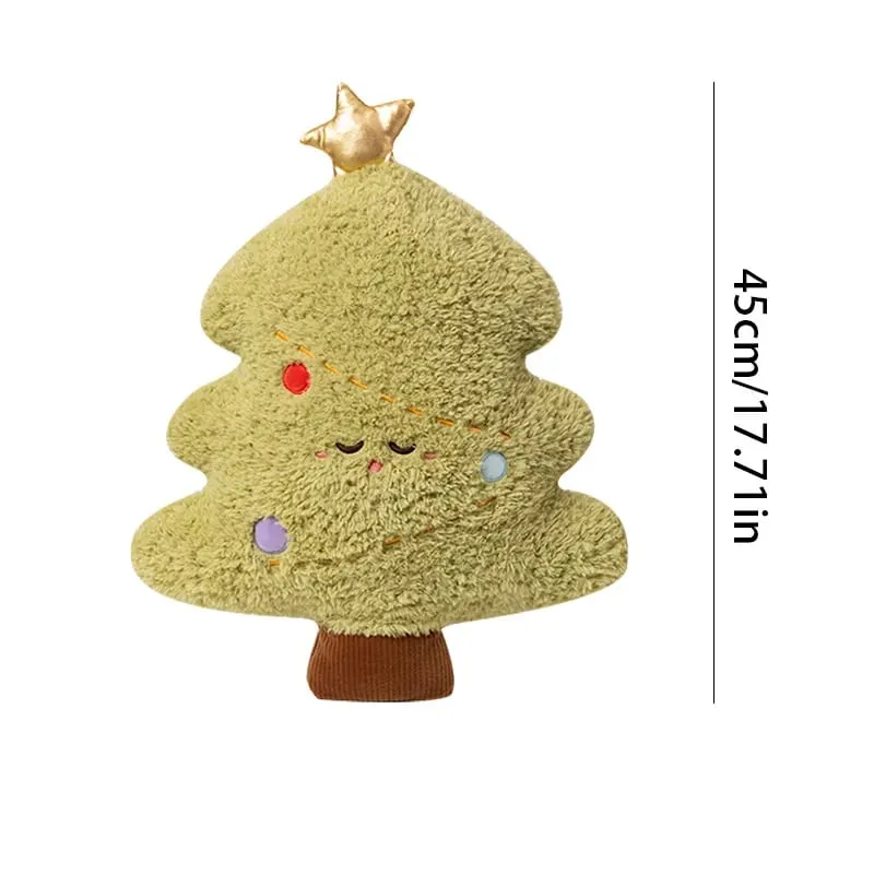 Christmas Back Pillow Gingerbread Man Sofa Cushion Pillow Christmas Santa Elk Snow Man Plush Toy Kid Christmas Birthday Gift