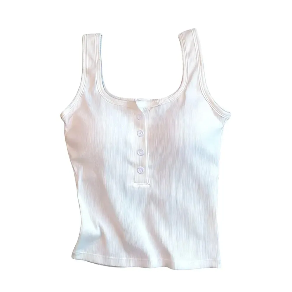 Casual U Neck Summer Tank Tops Slim Underwear Cami Top Shirt Sleeveless Camisoles Fitted Tops for Women