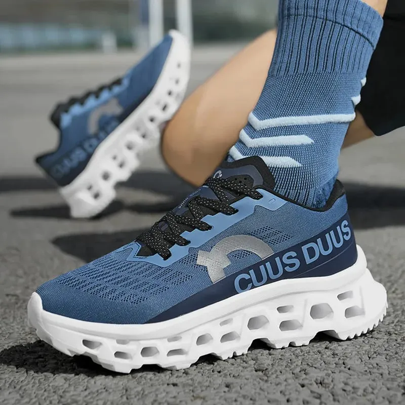Unisex Sneakers Fashion Lace Up Outdoor Running Anti Slip Cushioning Men Training Shoes 2026 Comfort Thick Soled Sports Shoes