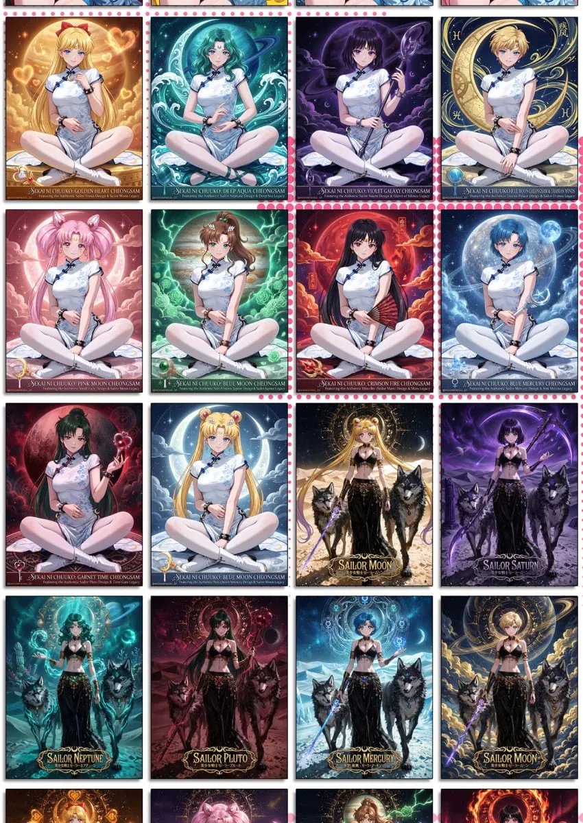 Wholesale 2026 New Crystal Creative Studio Sailor Moon Cards Tear Off The Card Children's Toys Birthday Gifts