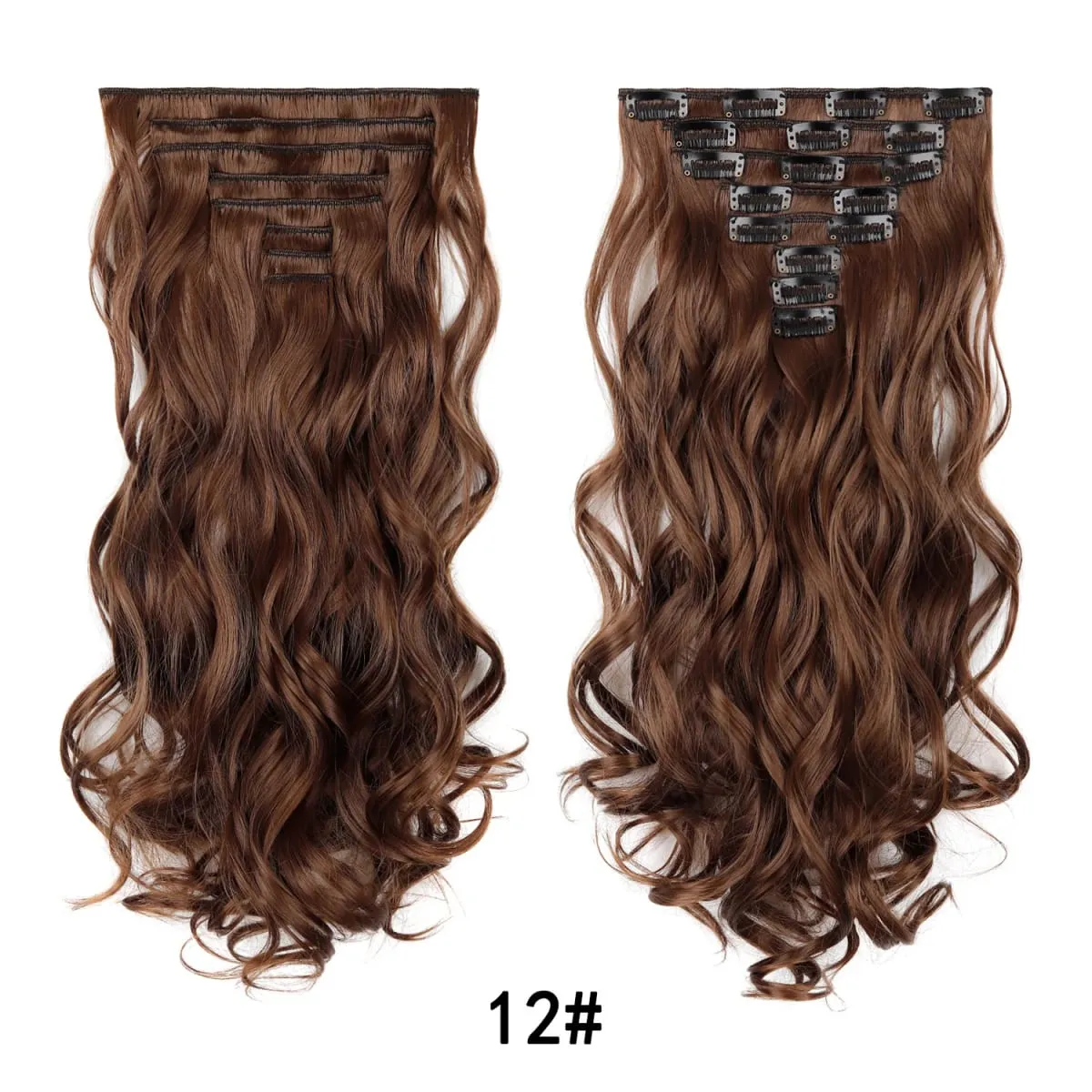 Clip In Hair Extension Curly 24 Inch 8 Pieces Hair Extensions for Women Daily Wear Work & Casual Styling Synthetic Hair Pieces