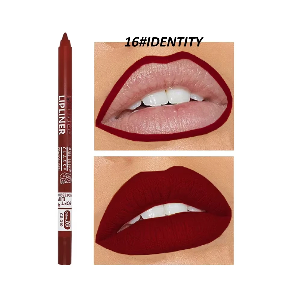 20 Color Matte Lipliner Pencil Waterproof Natural Red Brown Pro Lip Liner Makeup Lips Contour High pigment Lipstick Cosemetic