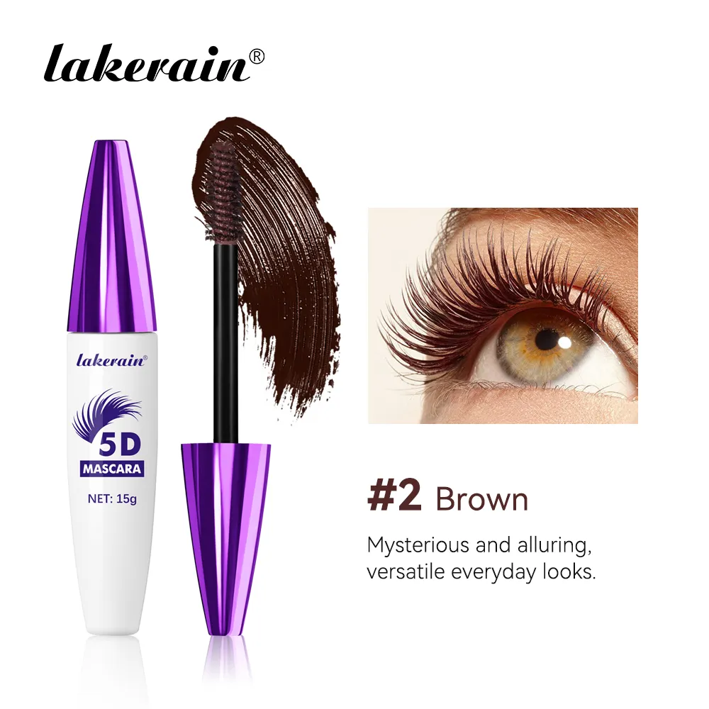 5D Mascara Waterproof Long Lasting Volumizing Curling Lengthening Smudge Proof Colored Eye Make Up Party Festival Cosmetic