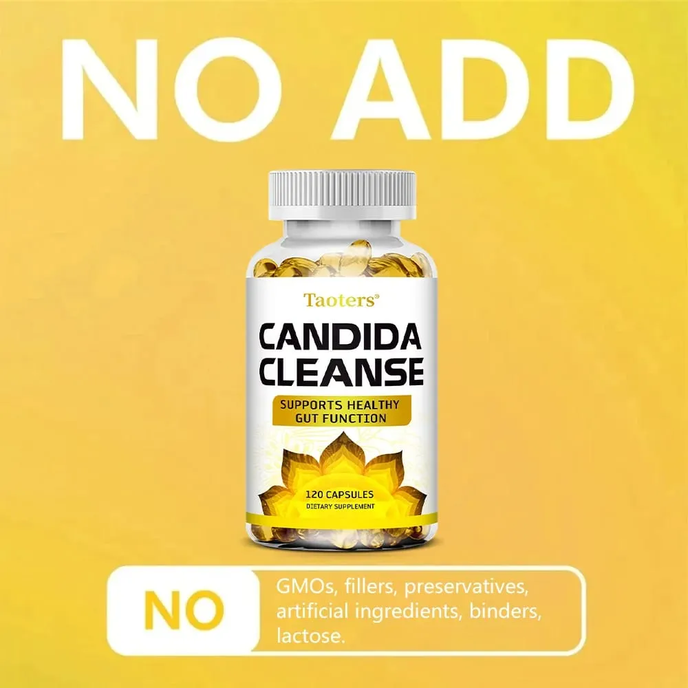 Candida Cleanse - Oczyszczanie wątroby Detoksykacja Wspomaga zdrowie jelit Oczyszczanie jelit Zwiększanie energii okrężnicy 120 kapsułek