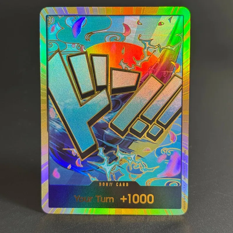 10PCS DON OPCG English TCG Gold DON!!! Collection Cards Zoro Ace Doflamingo Rebecca FOIL NM Refraction Flash Cards ToyGifts OPCG