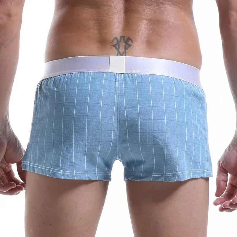 Men Cotton Boxers Shorts Loose Multicolor Male Plaid Underwear Homewear Comfortable Arrow Pants 3256806911165516 — image 15