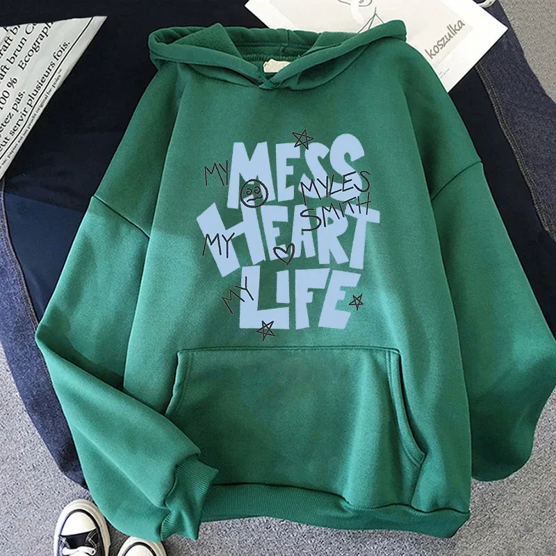 Myles Smith My Mess Tour Hoodies High Street with Hooded Long Sleeve Sweatshirts Hip Hop Unisex Casual Popular Trends Clothing