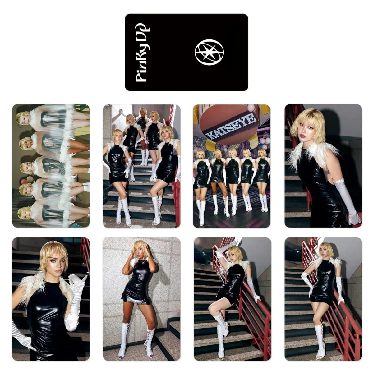 8Pcs/Set pop Idol KATSEY New Album Pinky UP CHAOS HD Printd Personal Lomo Card Photocards Fans Gift