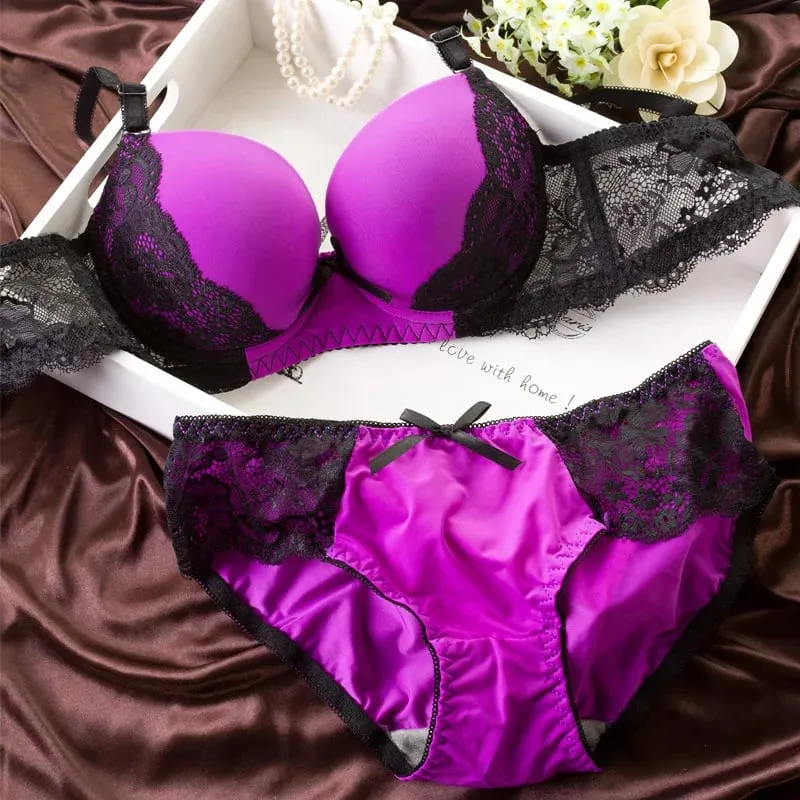 Sexy Lace Bra Set Women Push Up Lingerie Brief Comfortable Breathable Underwear Nightwear Daily Wear 2026 New Arrival Hot Sale