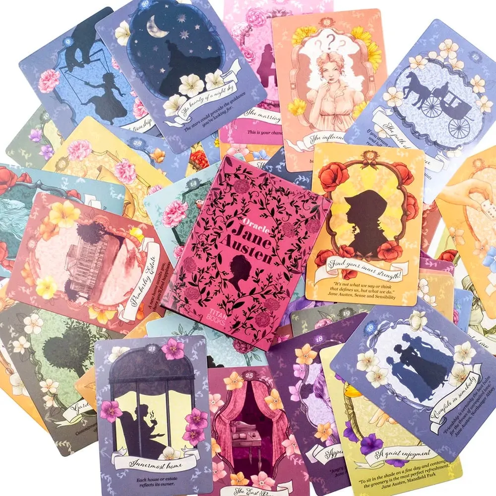 Jane Austen Oracle Deck 40-Card Literary Divination Set Regency-Style Illustration Tarot Cards 10.3*7.3cm