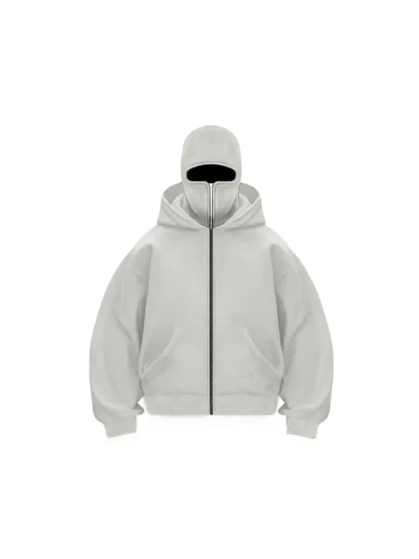 2025 Herfst Mannen Bivakmuts Y2K Gothic Harajuku Winter Nieuw Item Dubbele Capuchon Mannen Capuchon Masker Rits Sportkleding Vrouwen