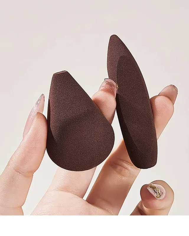 2pcs Finger Shape Makeup Sponge Set Soft Reusable Cosmetic Puff for Foundation Highlighter Concealer Blending for Face Contour