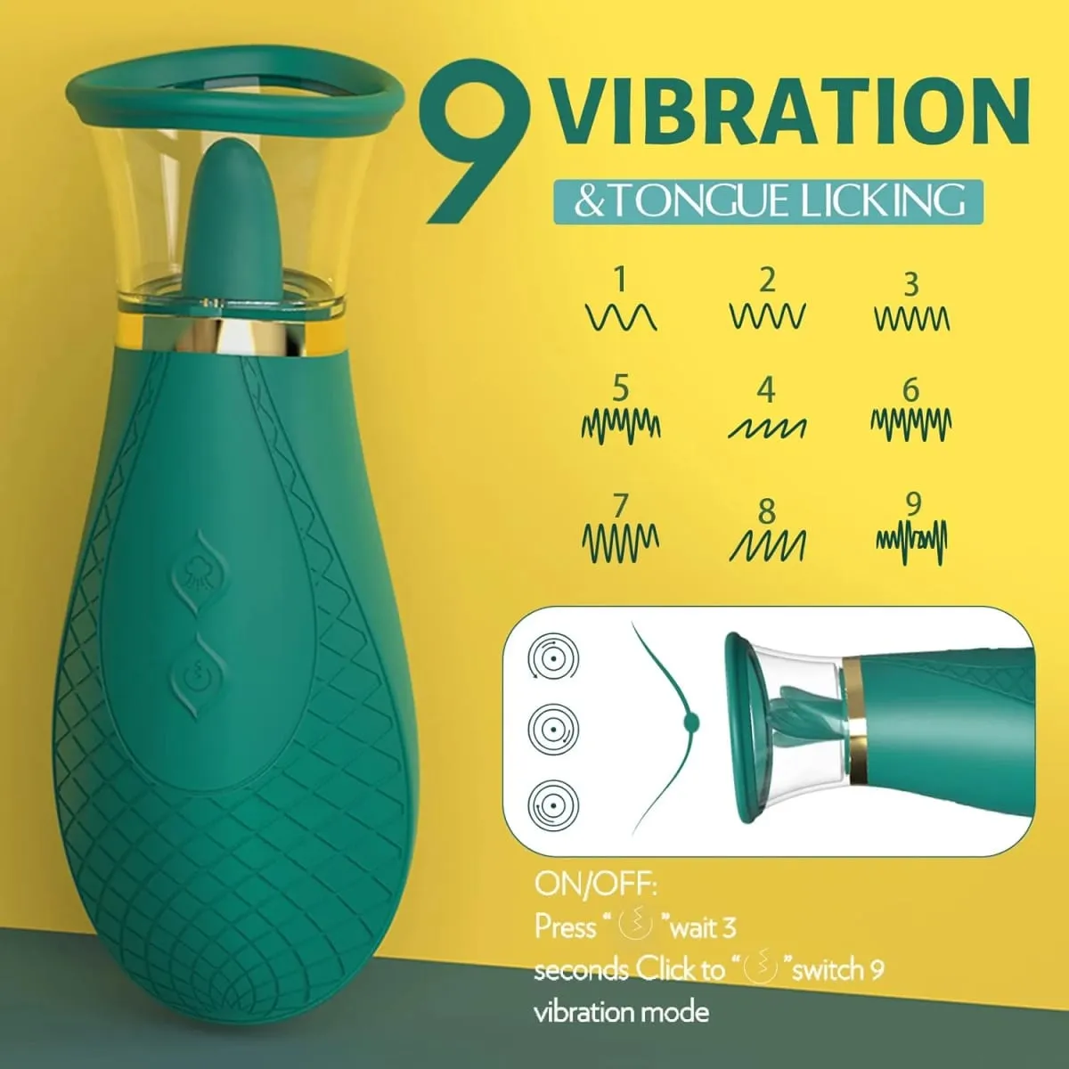 Sucking Clitoral Vibrator Sex Toys 3 Sucking 9 Licking Modes Nipples Clit Sucker Tongue Vibrators Adult Toys for Women Couples