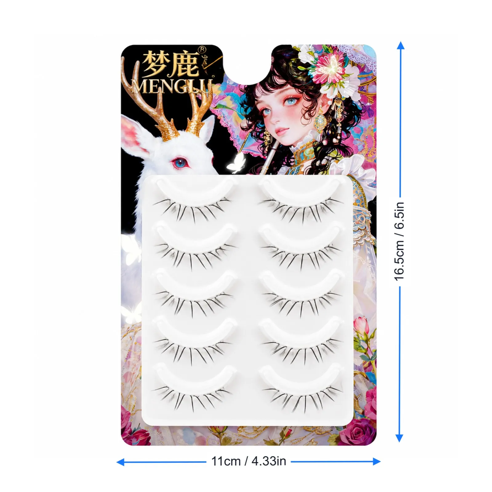 5pairs Manga Cat Paws Lower Fake Lashes Cute False Eyelashes For Party Makeup C Curl Synthetic Fiber Natural Look Eye Enhancer
