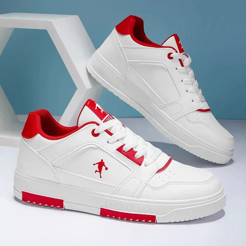 Fashion Forward Men's Casual Trainers - Clean Lines Contrasting Red Trim Must-Have for Sneakerheads & Style-Conscious Buyers