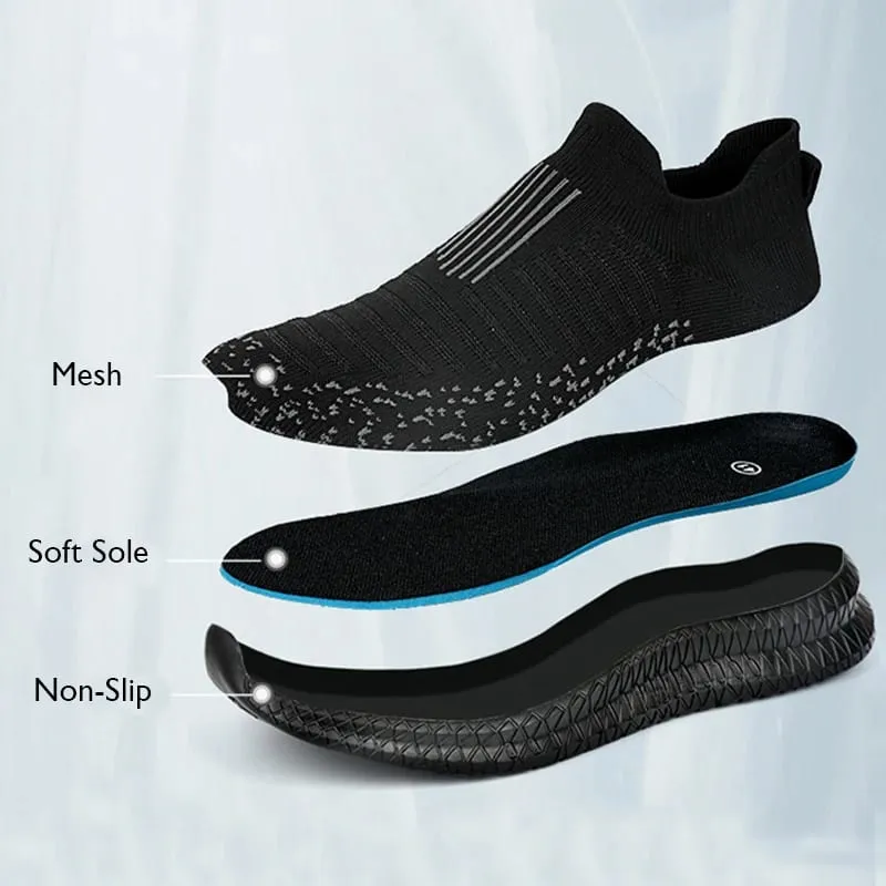 Respirável sapatos casuais masculinos leves ao ar livre sapatos de caminhada anti-deslizamento tênis masculinos deslizamento em apartamentos sapatos vulcanizados 2023