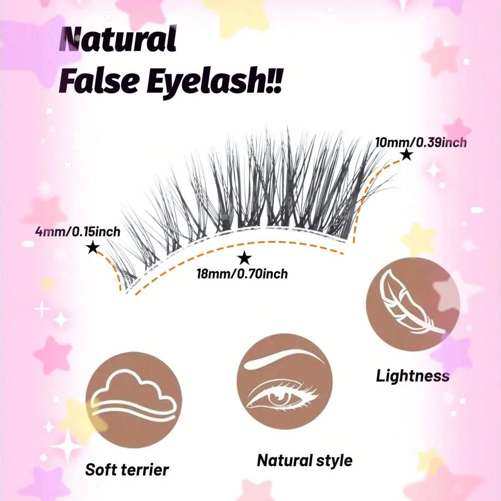 Natural olho de gato metade cílios postiços 5 pares banda clara macio falso vison cílios fofos curtos cílios reutilizáveis ​​maquiagem lash extensão