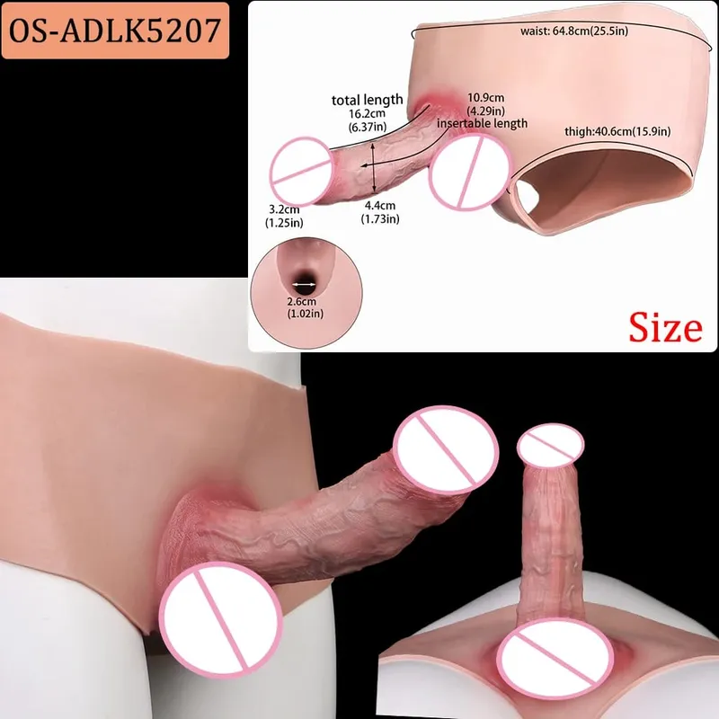 Flexible Skin-Like Huge Hollow Dildo Male Strap-On Lifelike Penis Extend Sleeve насадка на член Couples Sex Pleasure Toys