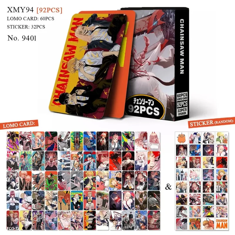 Carte postale de dessin animé Haikyuu Lomo, jouet tueur de démons Genshin Impact, cartes de Collection avec autocollants, cadeau d'anniversaire