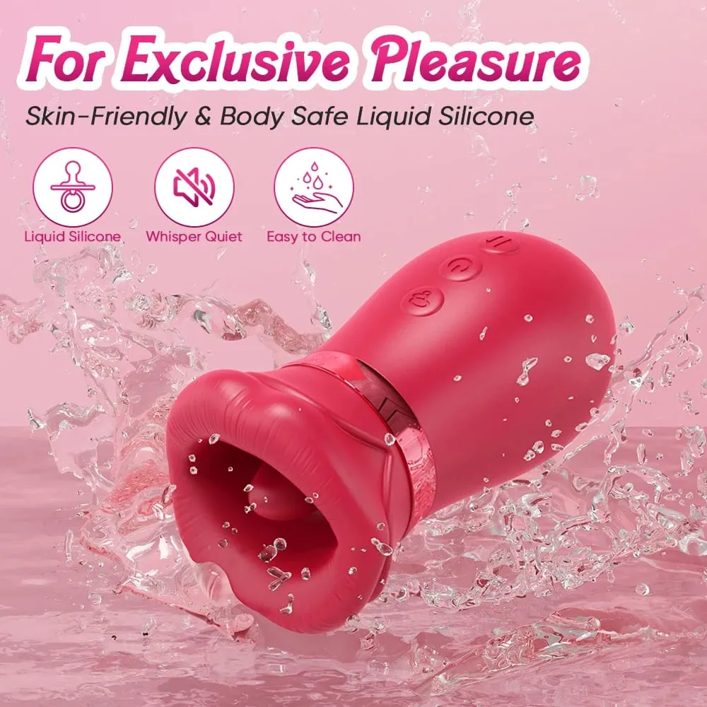 Zungenwackelvibrator für Frauen, Vakuumsauger, Klitoris-Stimulator, weiblicher Masturbator, Brustwarzen, Klitoris-Sauger, Sexspielzeug für Frauen