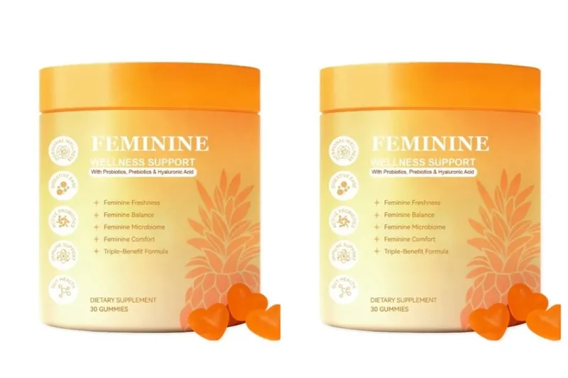 Probiotics Composite Gummies Supplement for Women with Hyaluronic Acid Ginger Zinc Vitamin B6 Feminine Wellness Support 30 Count