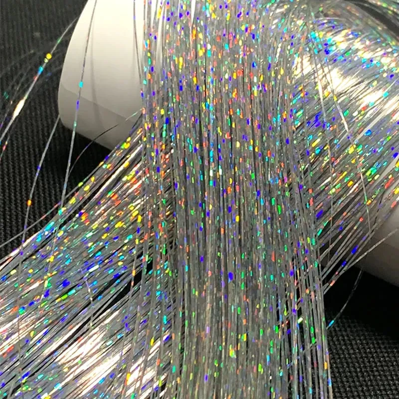 24Inch Synthetic Hair Tinsel Clip In Glitter Tinsel Hair Extensions Clip In Sparkle Hair Accessories para sa mga Babae na Babae