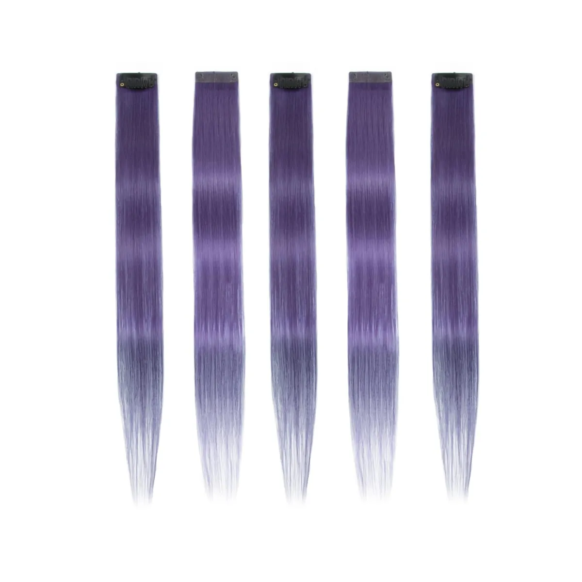 2 Pcs Pink Hair Extensions 16Inches Straight Colored Hair Colorful Clip in Extensions Highlight Party for Girls and Women Gift