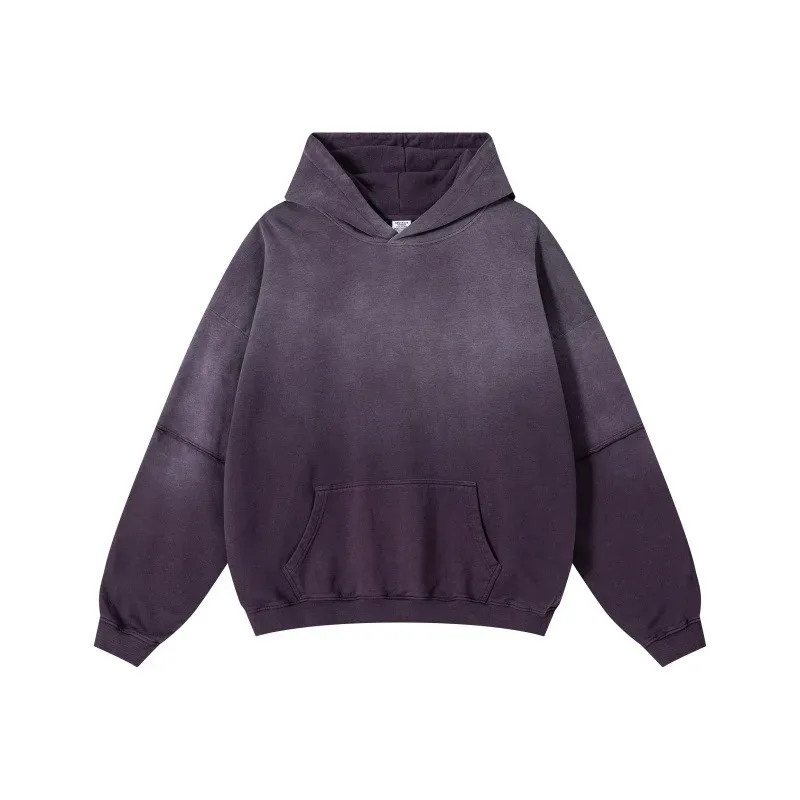 New Autumn Winter Men 400gsm Hoodies Streetwears High Street Heavy Weight Washed Cotton Sweatshirts Brand Tracksuit