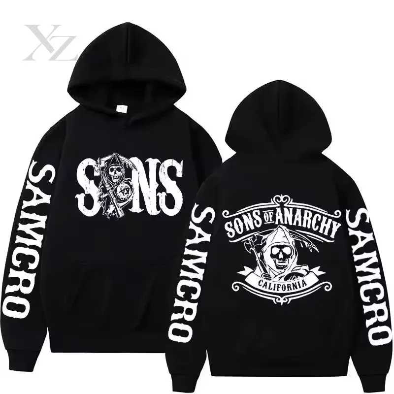Hot Sale Men's 3D Print Hoodies Sweatshirts Sons of Anarchy Street Style Unisex Loose Casual Pullover Y2K Tracksuit Autumn