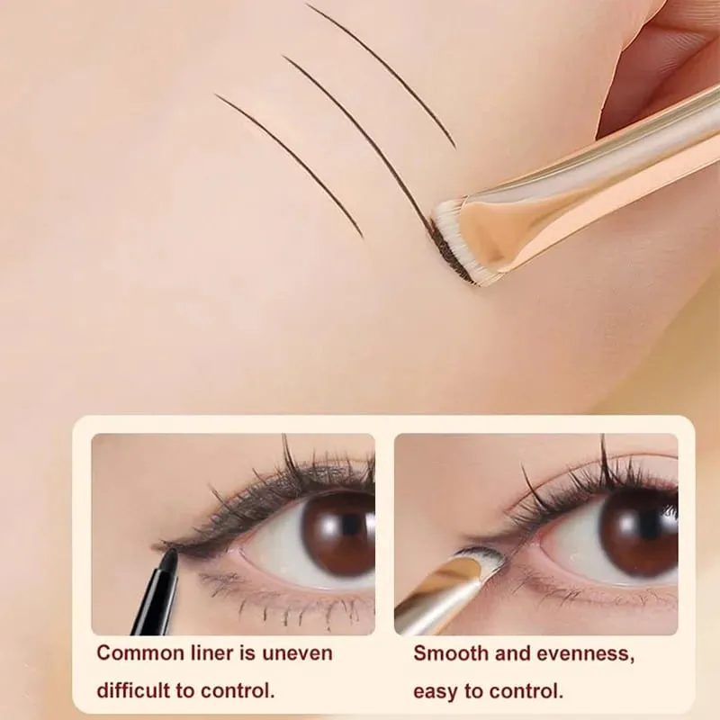 Sharp Thin Small Eye Cosmetic Tools 2/1pcs Curved Eyeliner Makeup Brushes Eye Makeup Smudge Tools Precision Soft Eyeshadow Brush