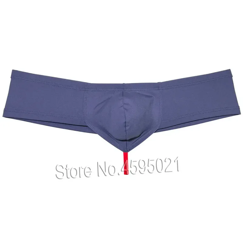 Men's Sexy Low Rise Mini Briefs Panties Solid String Crotch Brazilian Bikini Underwear Solid Enhance Pouch Boxer Briefs for Men