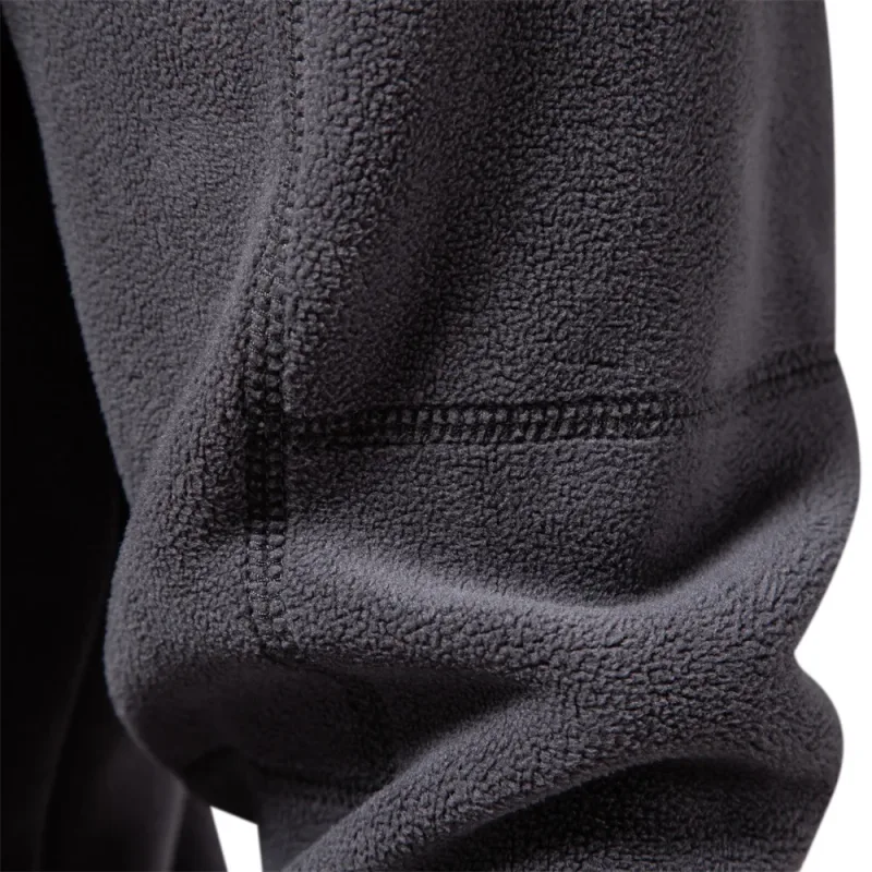 Brand Quality Thicken Warm Fleece Jacket para sa Lalaki Zipper Neck Pullover Men's Sweatshirt Soft Shell Mens Jacket